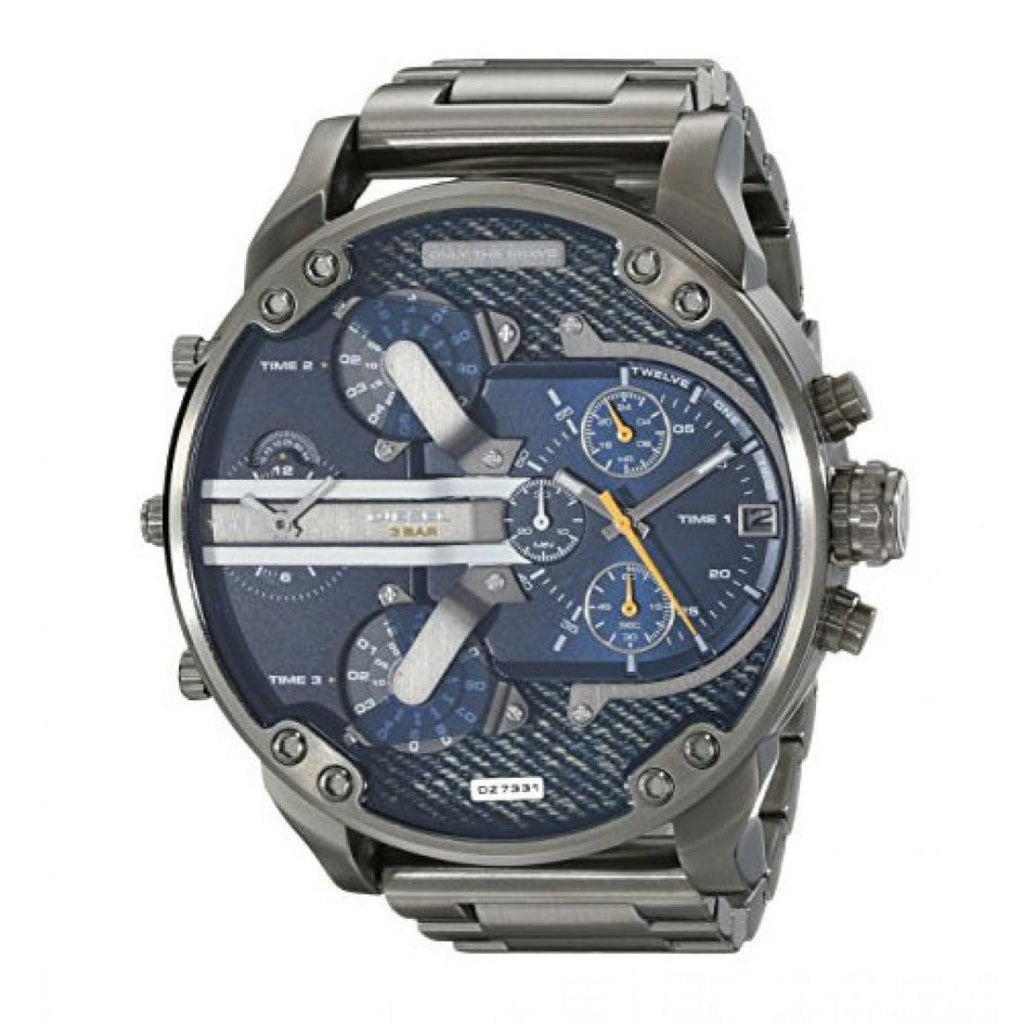Diesel DZ7331 Big Daddy 2.0 Chronograph Men's Watch – Blue Dial & Grey Stainless Steel Strap